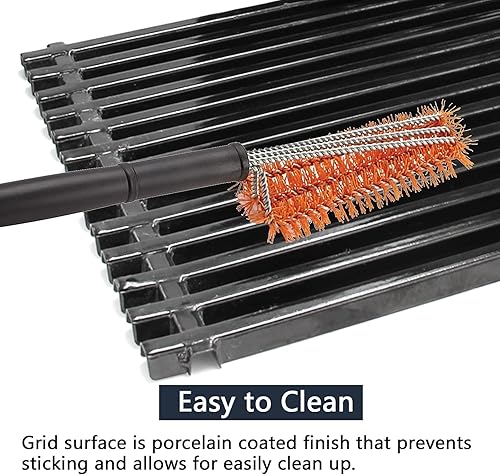 Miniatura 3 de Hongso Juego de rejillas de parrilla de 17.4 pulgadas 7525, 7538 barras aromatizantes y tubo de quemador 7506 piezas de repuesto para Weber Genesis