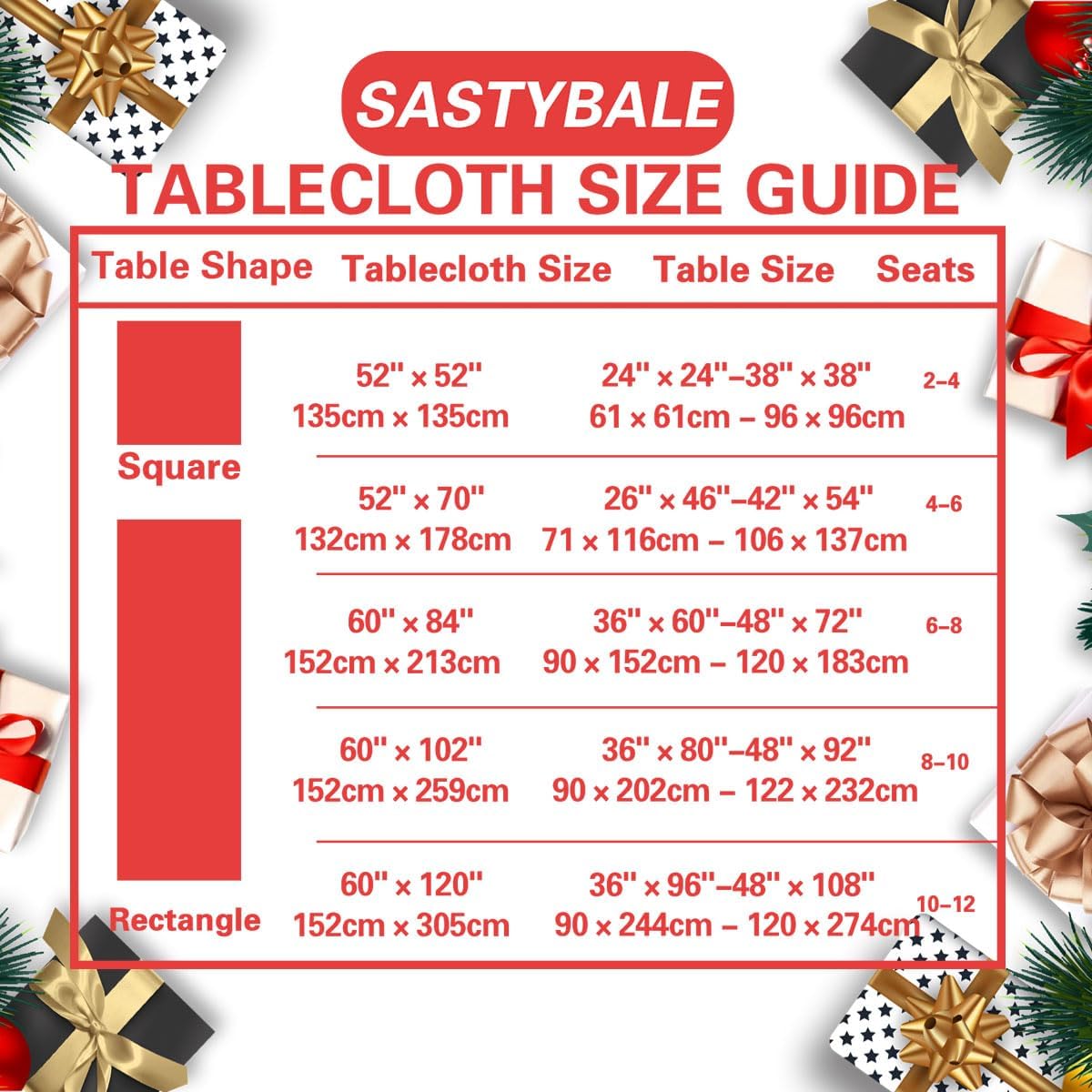 SASTYBALE Rectangular Tablecloth Jacquard Damask Fabric Table Cloth Water Resistant & Wrinkle Free Polyester Table Cover for Dining, Party, Xmas (Rectangle/Oblong, 52" x 70" (4-6 Seats), Red) - Image 6