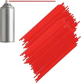 200 Pack Spray Can Straws, Red Plastic Spray Paint Nozzles for Cans, Replacement Graffiti Can Extension Pole Straw 4.7 Inch Long