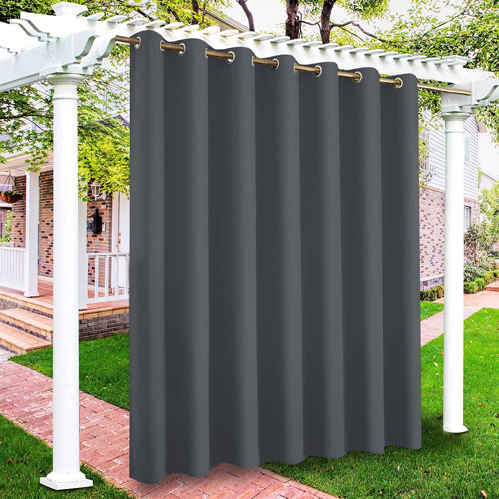 2 pezzi Tende da terrazza impermeabili Tenda da esterno per pergolati da giardino Tende oscuranti con passanti 132x213 cm Grigio | Leroy Merlin