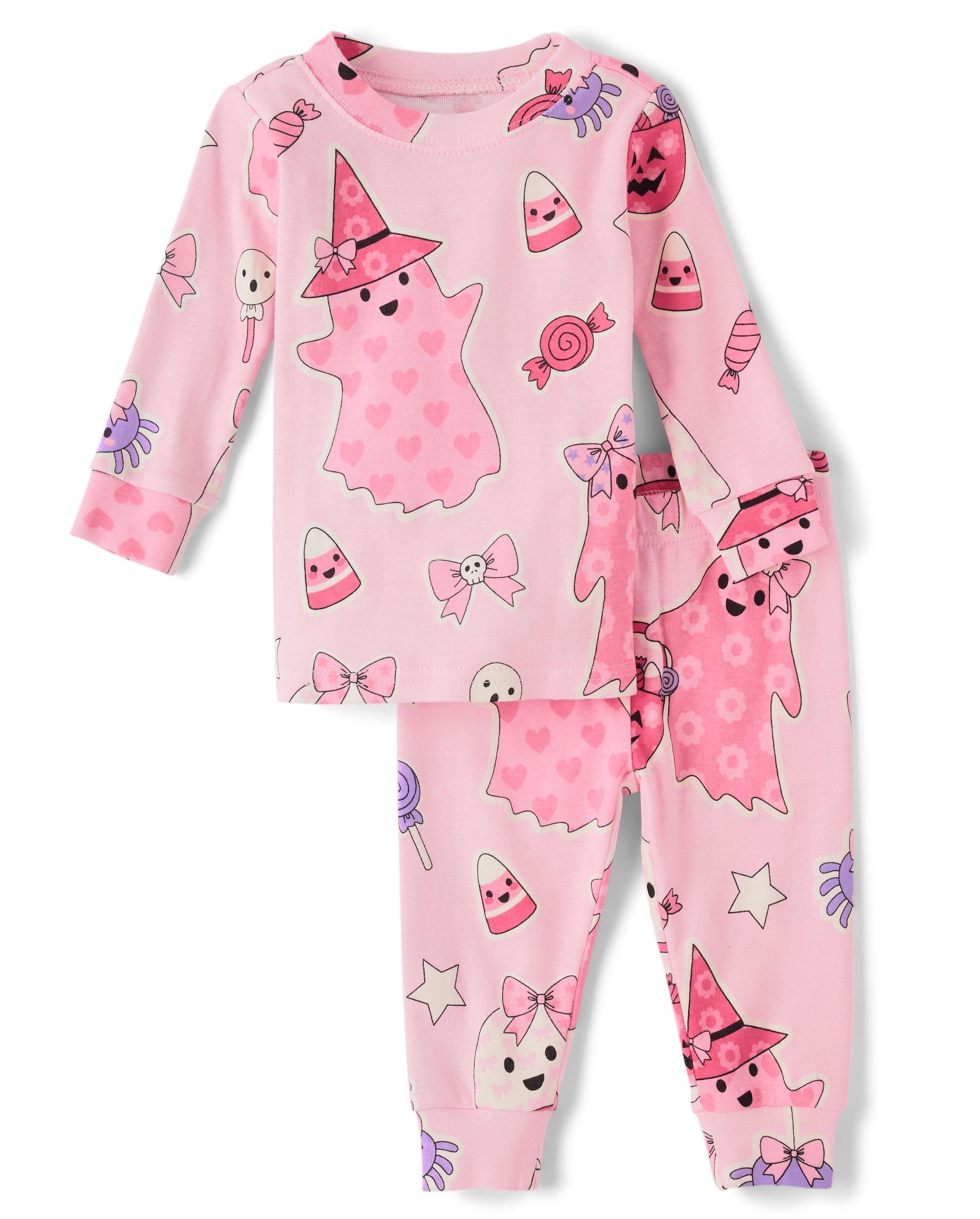 The Children's Place Baby and Kids' Sibling Matching Halloween and Holiday Pajama Sets, Cotton