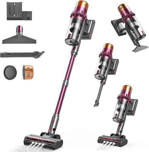 30% off promo code for Cordless Vacuum Cleaner, 600W 55KPa Vacuum Cleaners for Home, Powerful Self-Standing Stick Vacuum with Anti-Tangle Brush & LED on Amazon