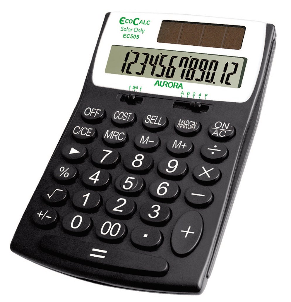 Aurora ECOCALC 12 Digit Desk Model BLK
