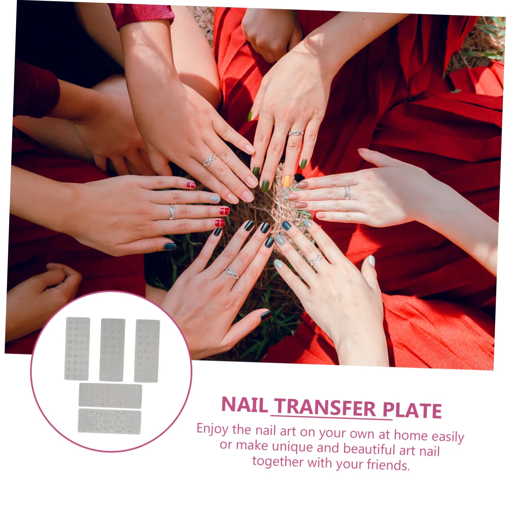 Healeved 15pezzi Piastre Per Timbratura Unghie Stencil Decorativi Per Nail Art Con Motivetti Floreali e Farfalle Per Manicure Fai Te e Saloni Di Bellezza