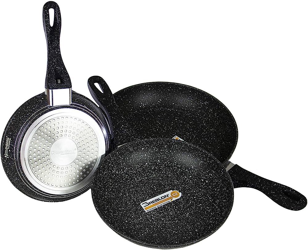 Set 3 Padelle Royalty Line Marmo - Nero, Ø 20-24-28 Cm - Foto 4