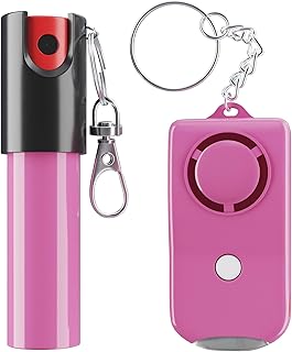 ARMADILLO DEFENSE Pepper Spray and Personal Alarm Key Chain Bundle for Protection and Self Defense, Safeguard for Women an...
