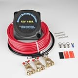MaySpare Dual Battery Isolator Kit 12V 140Amp Voltage Sensitive Relay VSR Double Battery Automatic Charger & Wiring Cable Kit