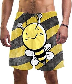 Bañador para hombre, con forro de malla, color amarillo abeja, secado rápido, talla L, multicolor, Large-X-Large