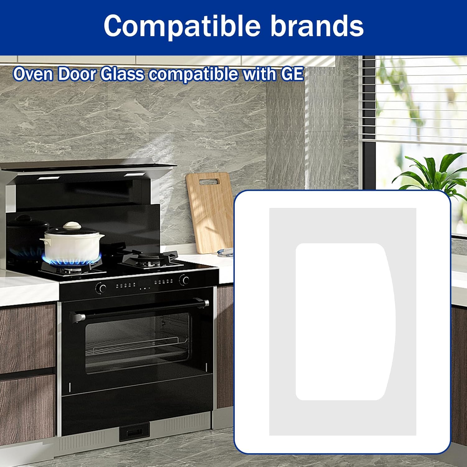 2026 New Upgraded WB56T10187 Outer Oven Door Glass Compatible with GE Stove Exterior Door Glass,Replacement for JBS55DM JBP35DK PS1016178, EAP1016178(29.47" x 21.42")