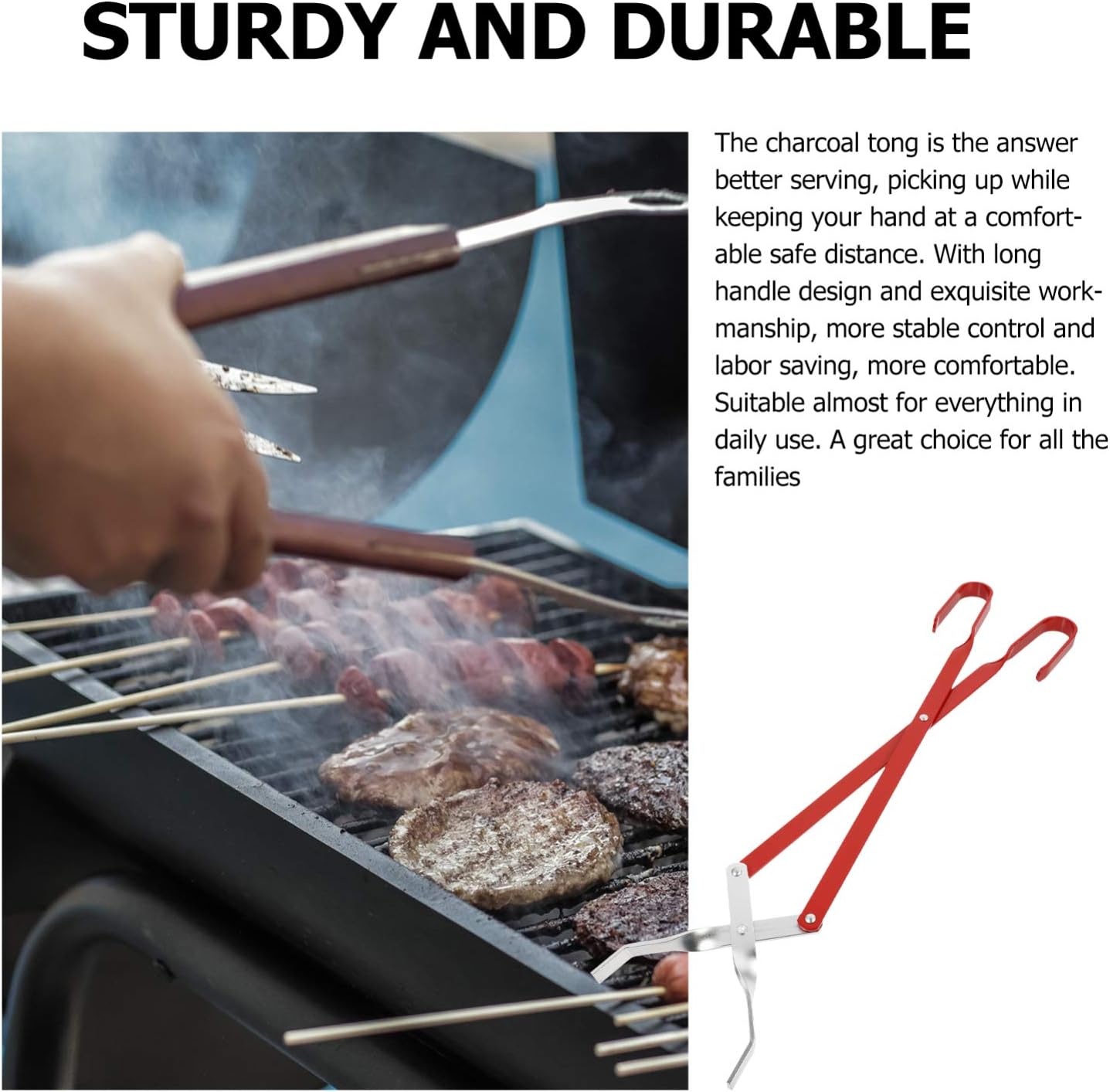 Hemoton BBQ Tongs, Extra Extra Long Barbecue Grilling Tong food tong BBQ tong Long Grilling Tongs, : Patio, Lawn & Garden