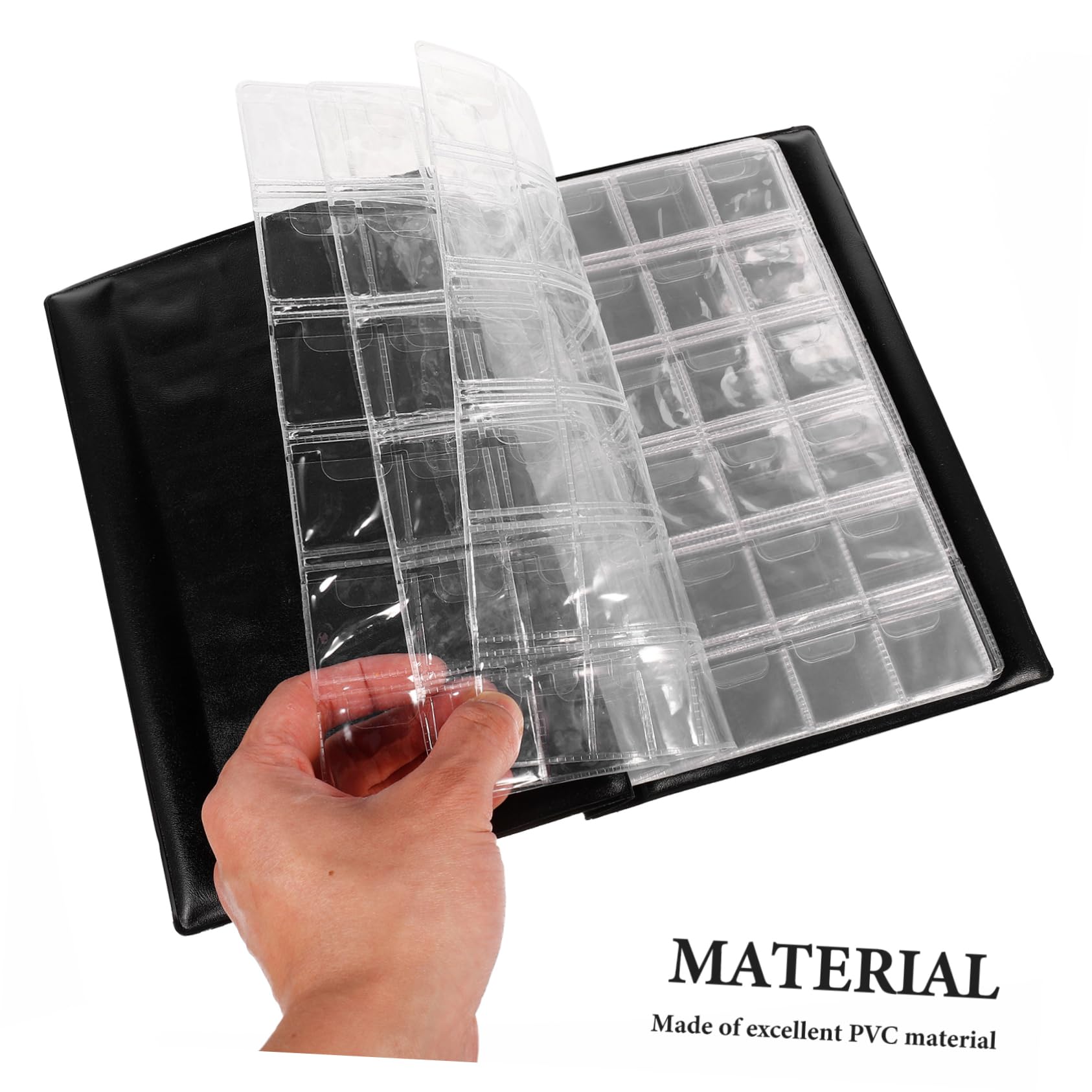 ibasenice Album per Monete da Collezione Grandi Design Trasparente Raccoglitore Sicuro Materiale PVC Resistente per Collezionisti di Monete e Carta Moneta