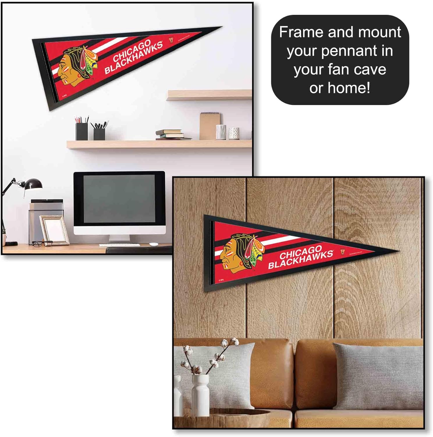 Chicago Blackhawks Vintage ThrowbackPennant - Image 4