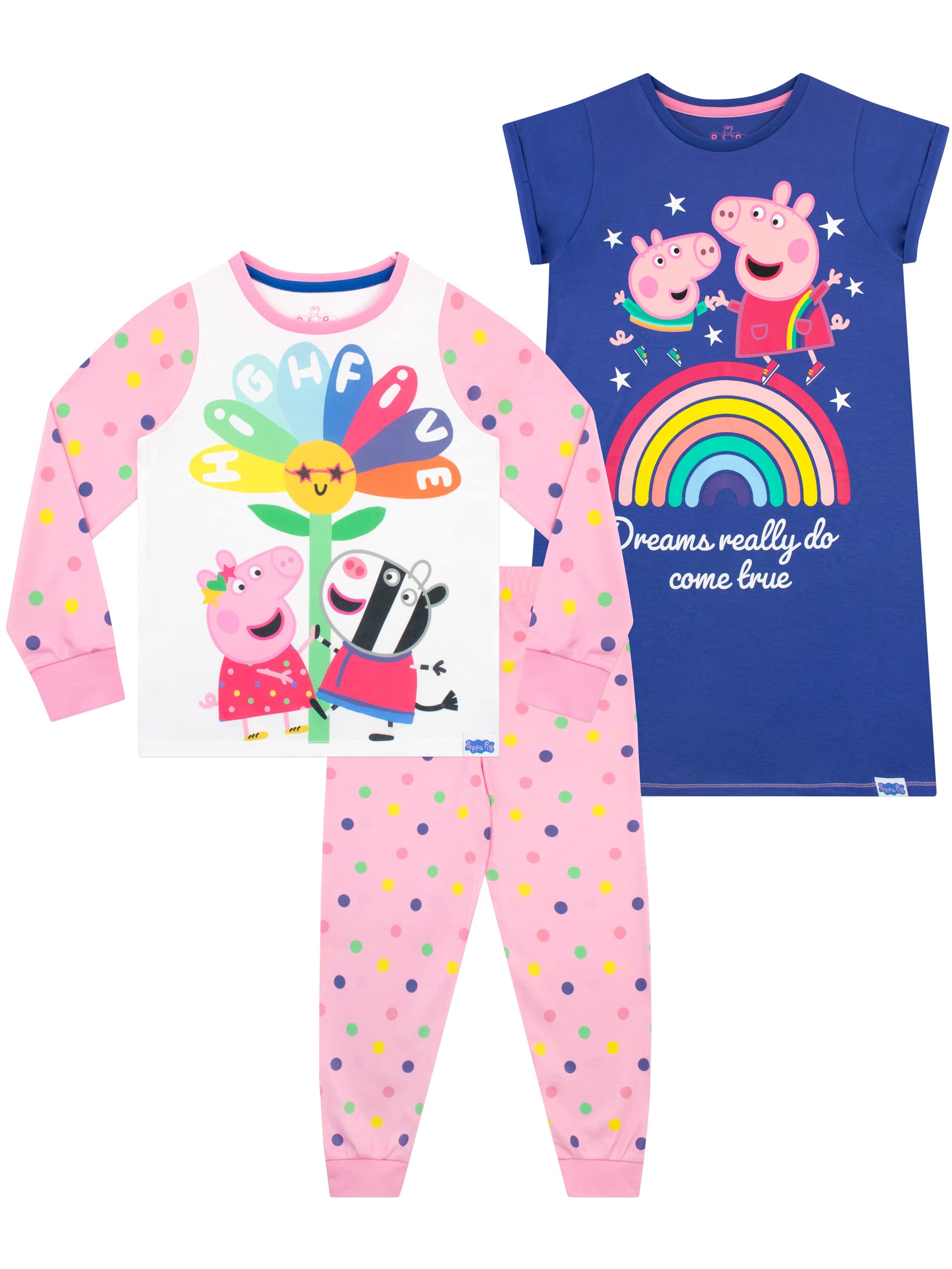 Peppa Pig Girls Multicolor Pyjamas And Nightdress Multicolour 5-6 Years