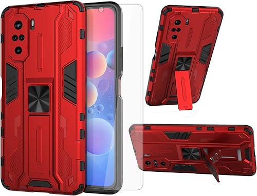 Asuwish Funda de teléfono para Xiaomi Poco F3Mi 11iMi 11XMi11X Pro con cubierta protectora de pantalla de vidrio templado y teléfono celular delgado