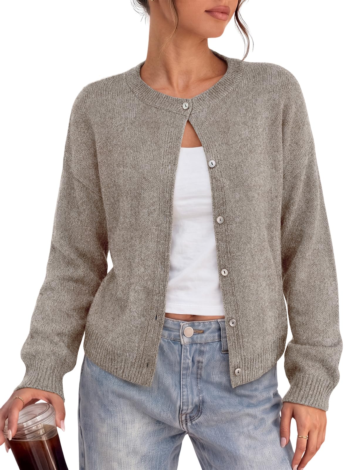 LILLUSORY Womens Button Down Cardigan Sweater Fall Clothes 2026