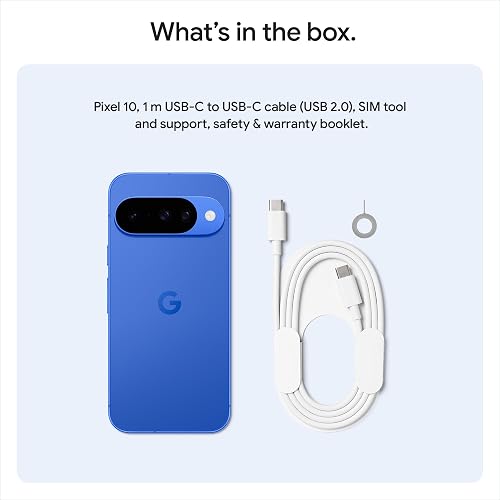 Google Pixel 10 - Unlocked Android Smartphone with Gemini, Advanced Triple Rear Camera, 24+ Hour Battery and 6.3" Actua Display - Indigo, 256GB - 9