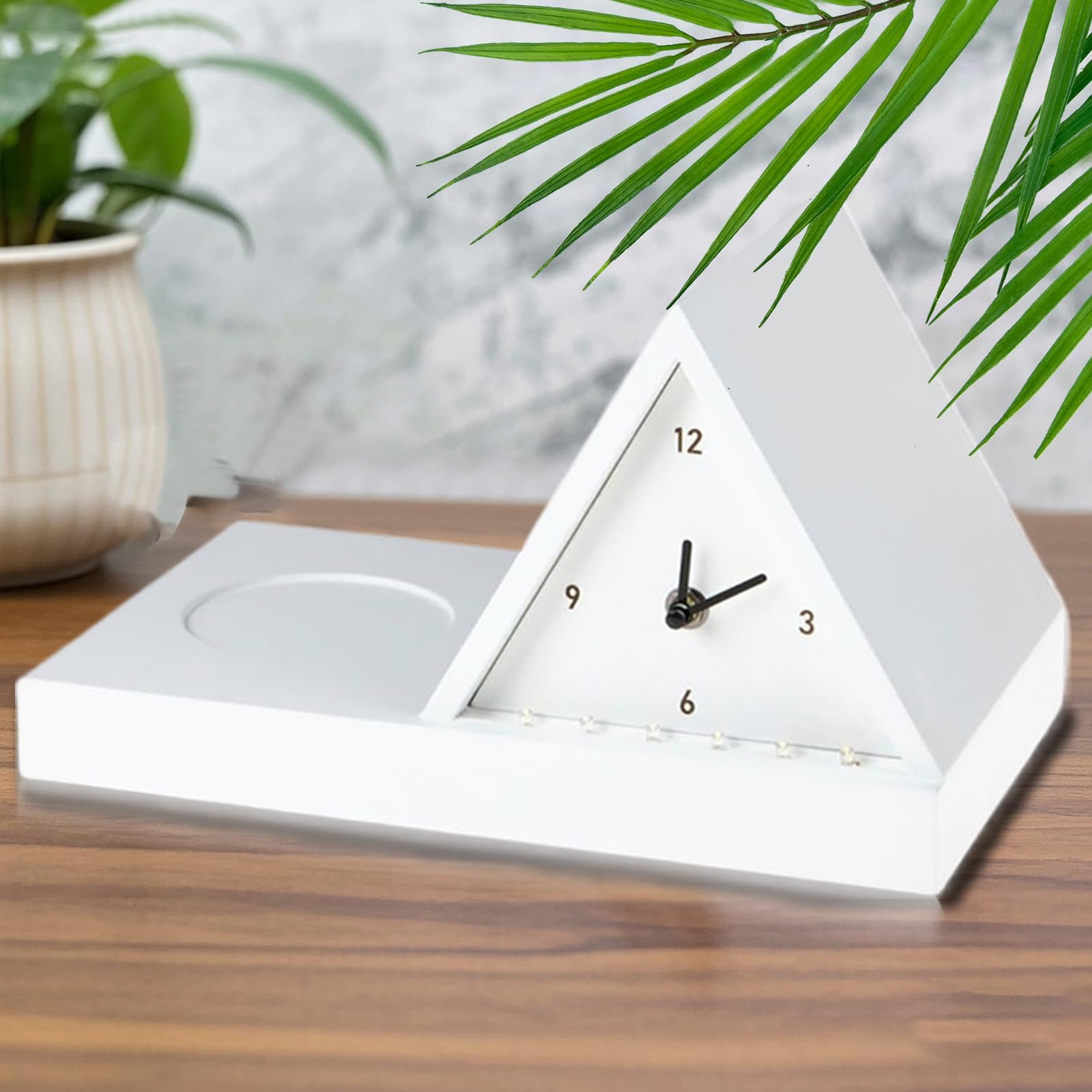 Budzik z lampką Ergonomiczny organizer biurkowy