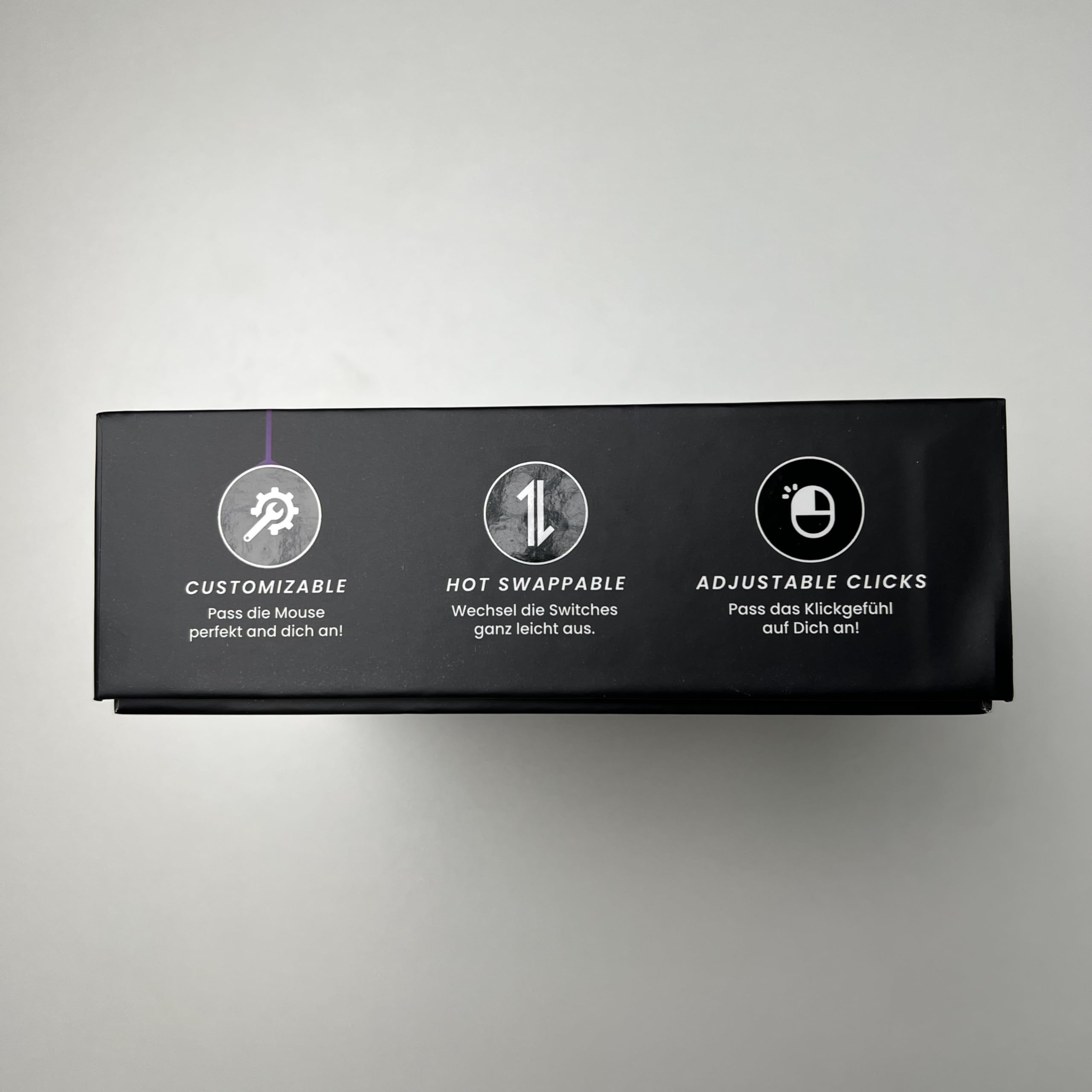 Nyfter - Mouse da gioco wireless NYF22 ultra leggero 75 g potente con 400 mA 19 K DPI, 400 IPS 1000 Hz 50 h durata della batteria durevole Due custodie intercambiabili con (nero)