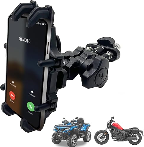QYMOTO Soporte de teléfono para motocicleta, soporte de teléfono para minicicleta, resistente para Coleman Minibike Manillar, abrazadera para