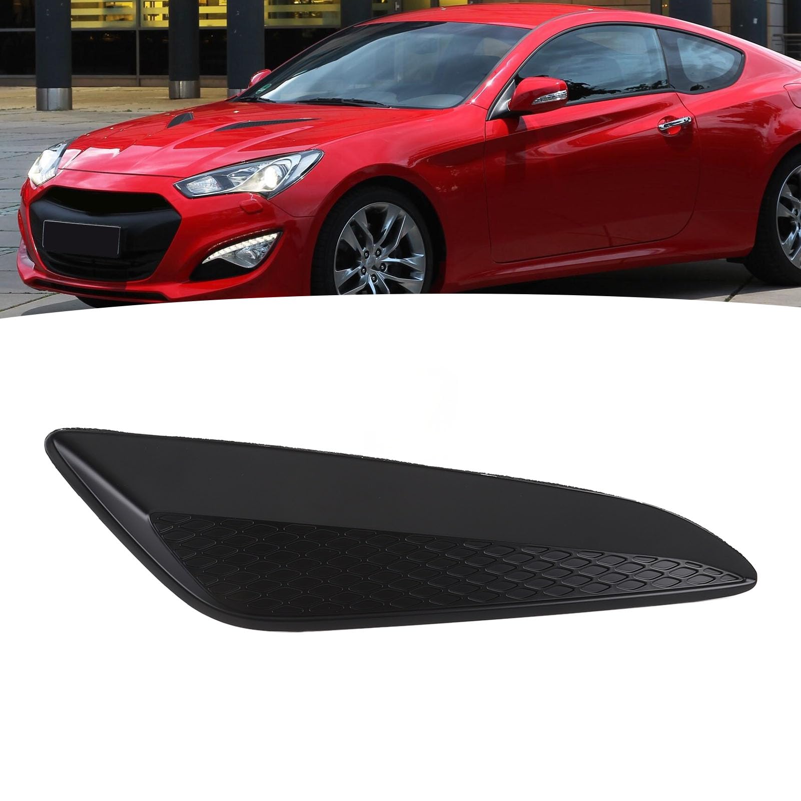 Bonnet Hood Garnish Vent Glossy Black Stylish Engine Cover for