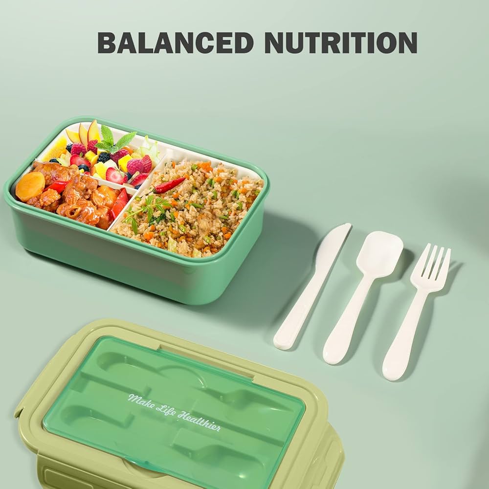 Diboniur Lunchbox, Bento Lunchlu00e5da, Barn, Vuxen, Lu00e5da, 1 400 Ml Med 3 Fack, Lu00e4ckagesu00e4ker Lunchlu00e5da Med Bestick, Lu00e4mplig Fu00f6r Mikrovu00e5gsugn I Diskmaskinen, Skola Picknick Arbete (kaki Diboniur Lunchbox, Bento Lunchlu00e5da, Barn, Vuxen, Lu00e5da, 1 400 Ml Med 3 Fack, Lu00e4ckagesu00e4ker Lunchlu00e5da Med Bestick, Lu00e4mplig Fu00f6r Mikrovu00e5gsugn I Diskmaskinen, Skola Picknick Arbete (kaki