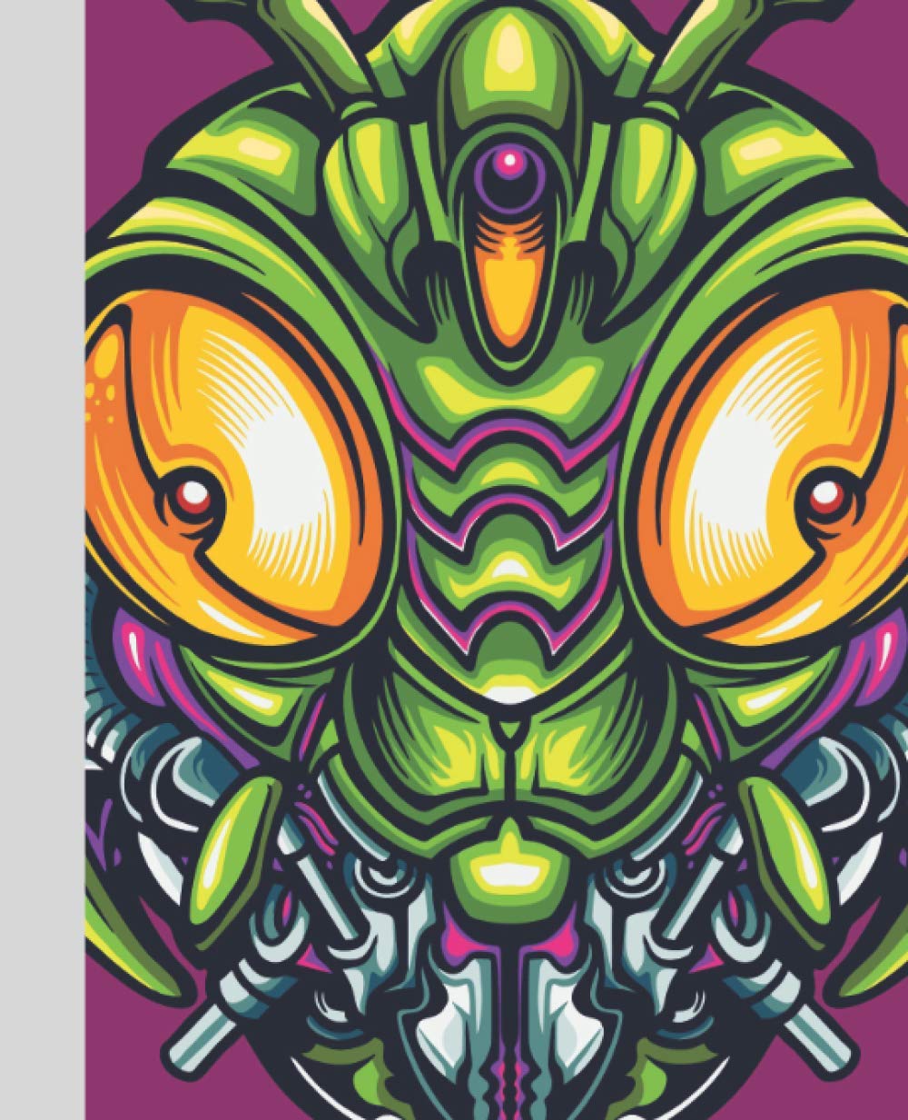 Composition Notebook: Beautifully Printed Insect Robot Fantasy Scary College Ruled Notebook for Work, Home or Primary School (Mythical Creatures Composition Notebooks, Journals and Planners)