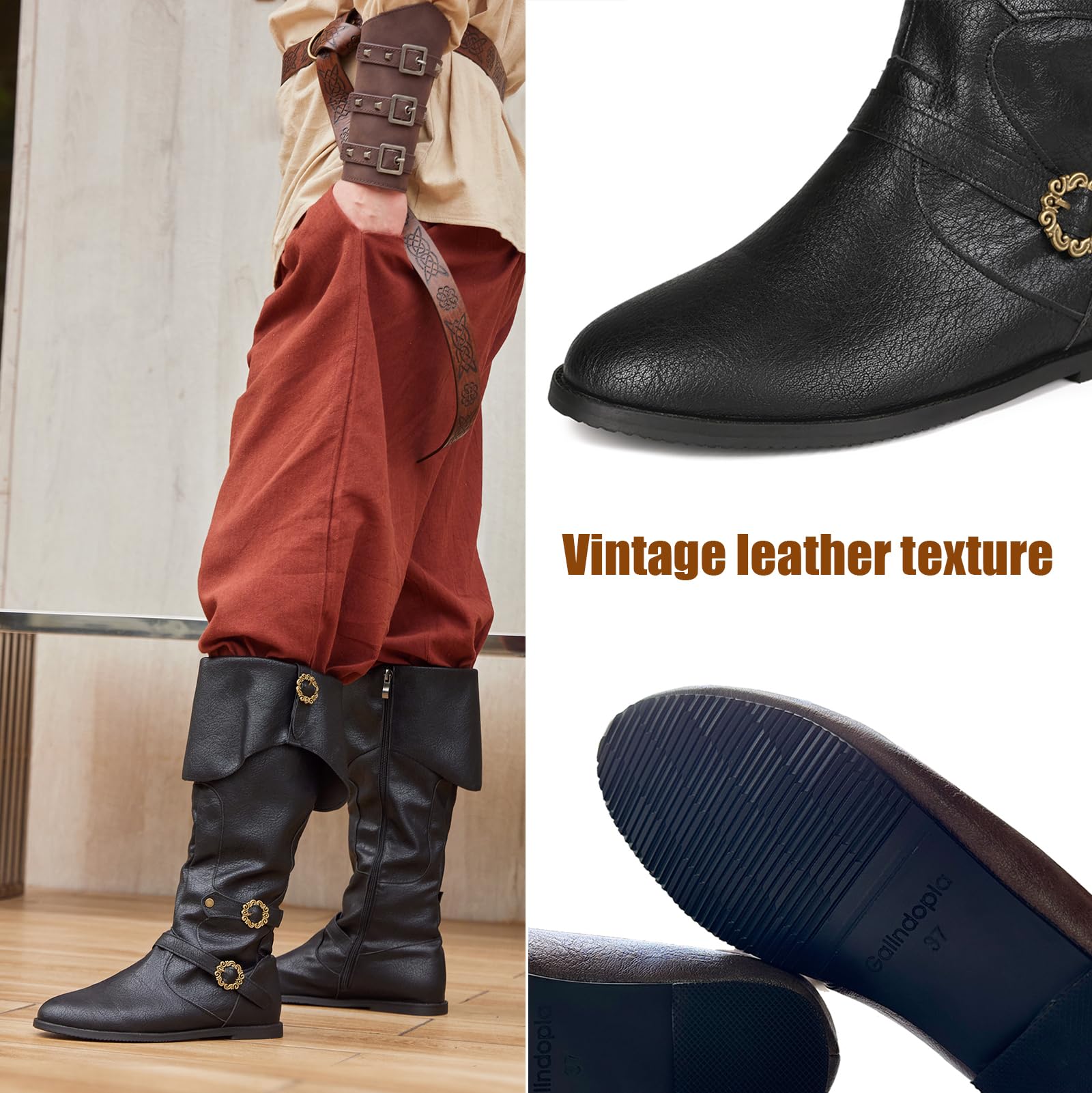Unisex Cosplay Stiefel Flach