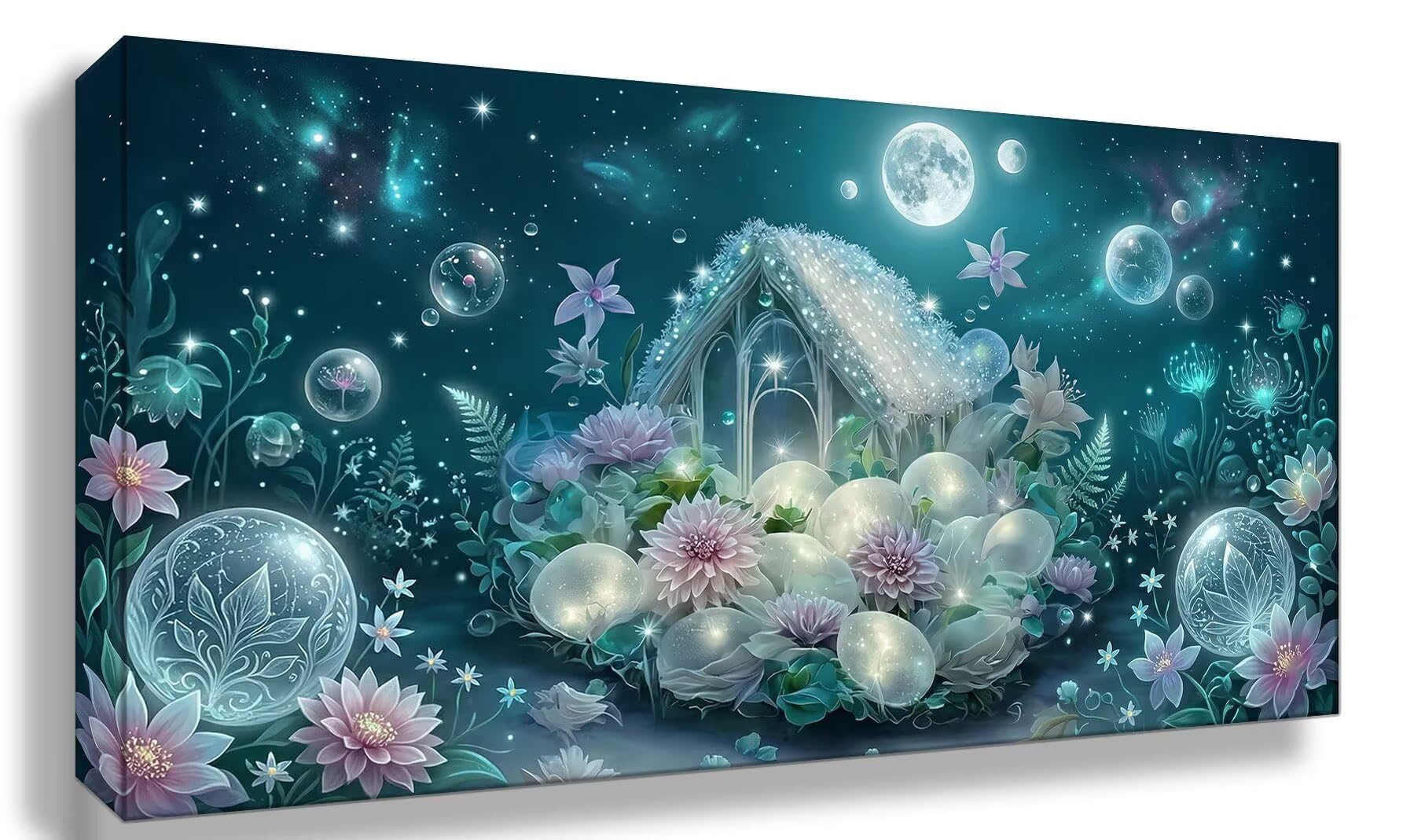 Diamond Painting Kristall Diamond Painting Erwachsene XXL Mond 5D Full Runder Drill Diamanten Malen Nach Zahlen DIY Set Mosaik Bastelset Kreativ Set für Erwachsene Home Decor Wanddeko 80x160cm,Cod-919