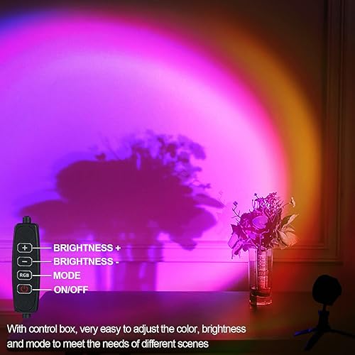 Miniatura 3 de Lámpara de proyección de puesta de sol rotación de 360 grados luz de proyección de arcoíris romántica con trípode para puesta de sol lámpara de pie