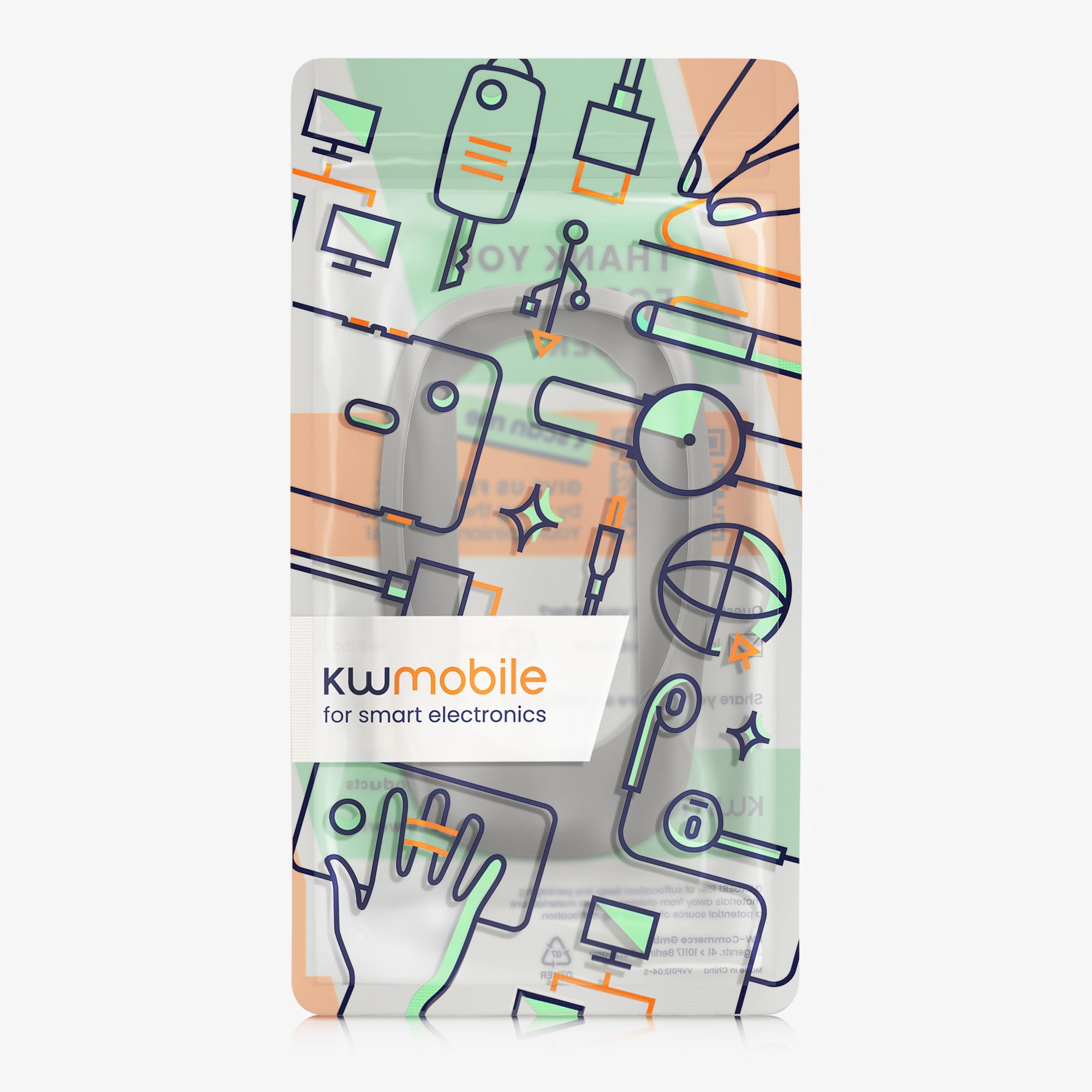 kwmobile Cover Compatibile con Apple Magic Mouse 1/2 Custodia - Pellicola Protettiva in Silicone - Protezione Morbida Antiscivolo - Grigio