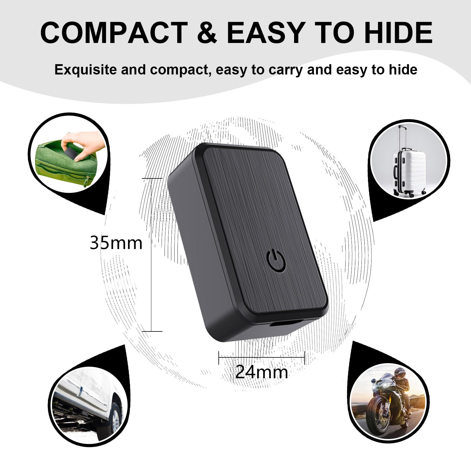 Mini Registrador GPS Para Mascotas Y Deportes – Impermeable, Ligero, Para Senderismo, Viajes, Mapeo Y Navegación