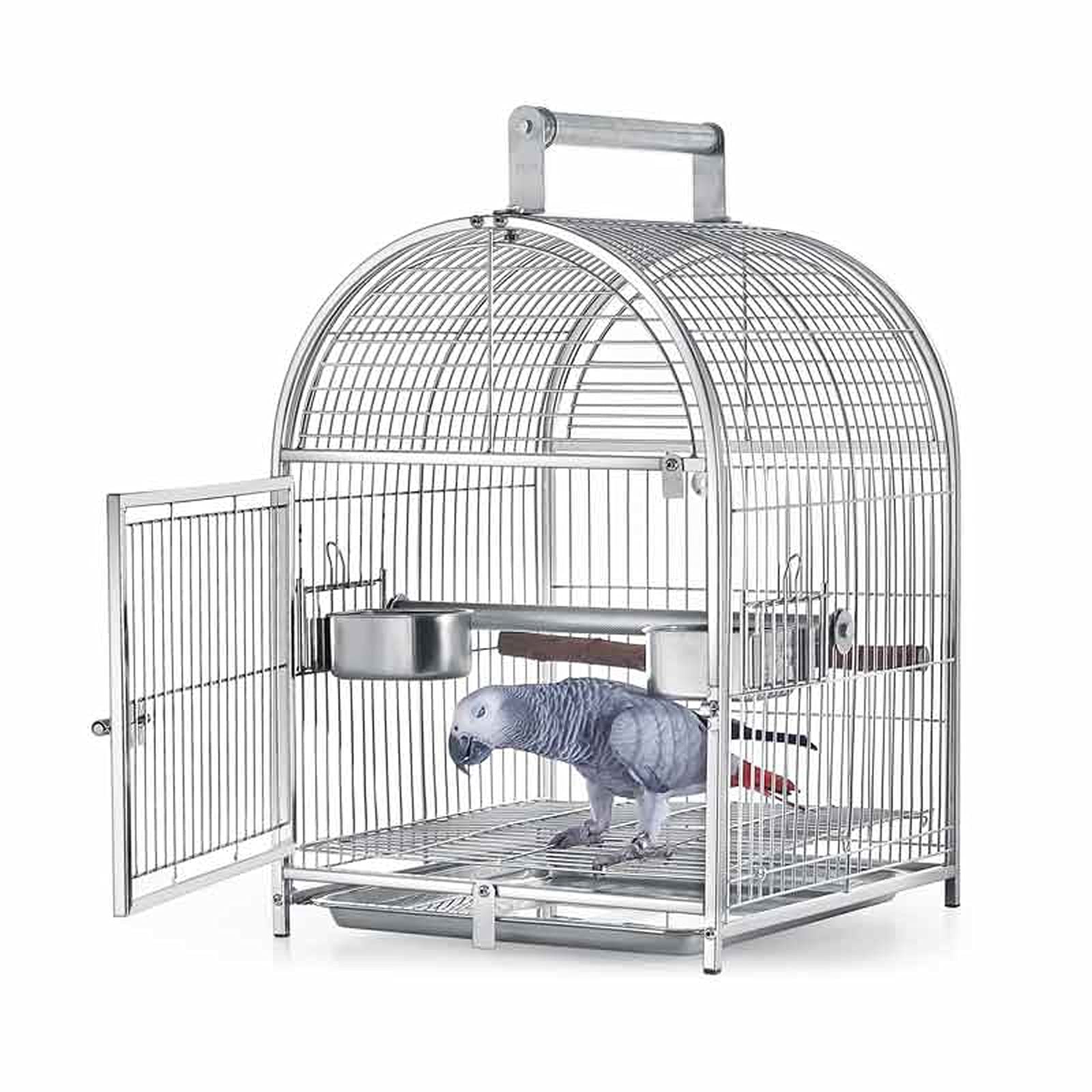 Jaula De Metal Forjado para Periquitos, De Acero Inoxidable, De Acero Inoxidable, para Viajes, Adecuada para Jaulas De Pájaros, como Jaulas para Periquitos, Parques