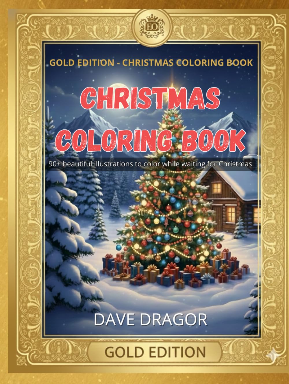 Christmas coloring book: 90+ beautiful illustrations to color while waiting for Christmas