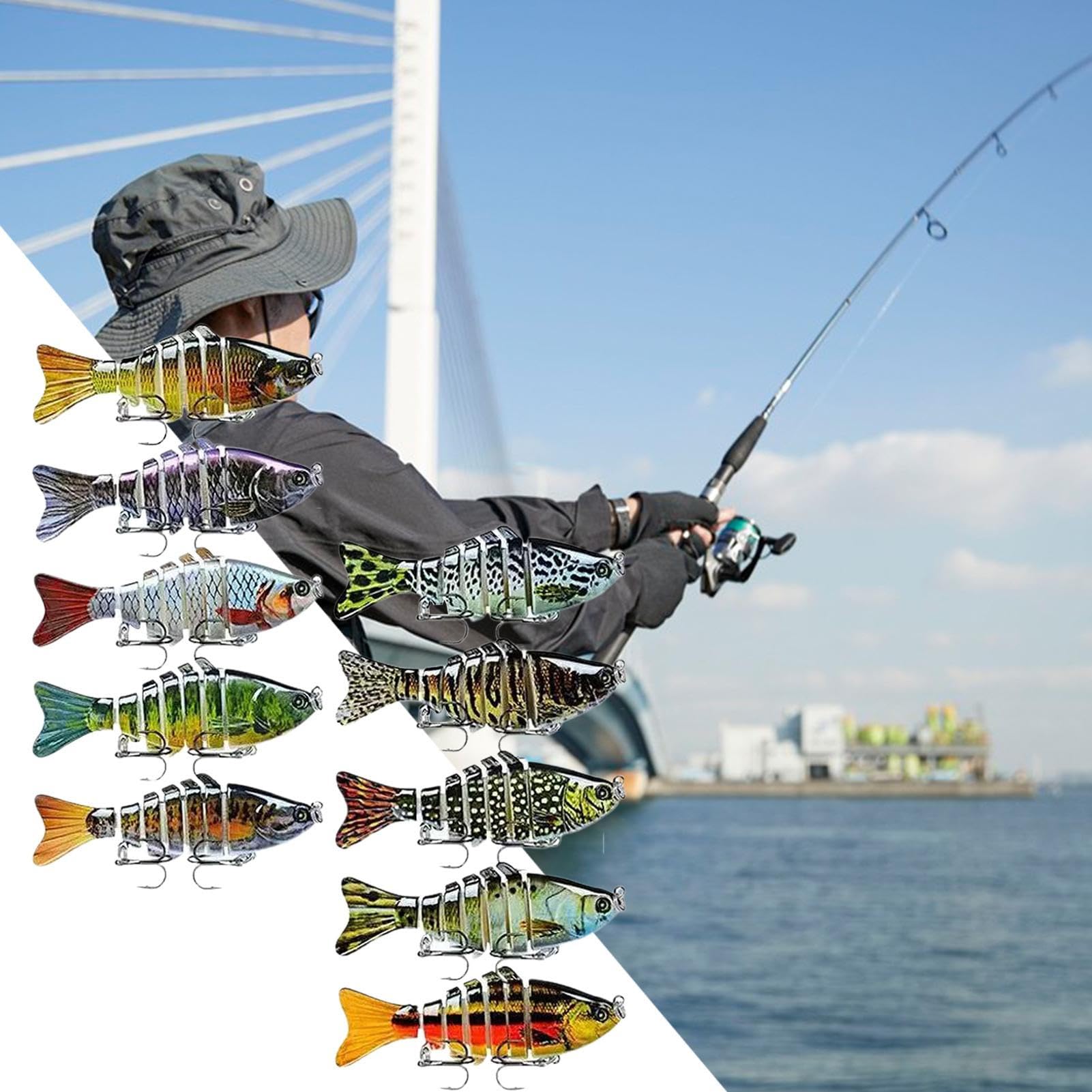 Señuelo de Pesca Autopropulsado Señuelos Wobblers para Pesca de | Carnada Blanda Versátil y Realista para Agua Dulce Perca y