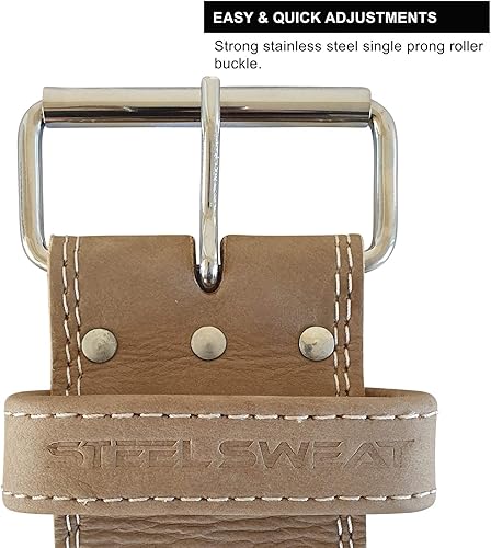 Miniatura 5 de Steel Sweat Cinturón de levantamiento de pesas 4 pulgadas de ancho por 0.394 in Cinturón de levantamiento de pesas de una sola punta que es