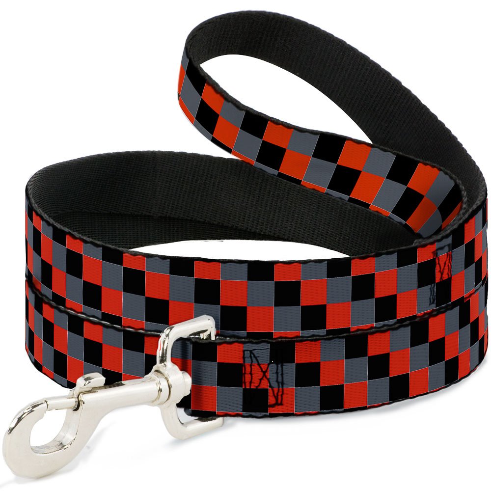 Laisse Checker Trio Buckle Down balade urbaine style gris rouge