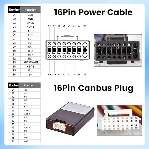 Miniatura 4 de JBL Arnés para radio estéreo de automóvil Toyota  Arnés de cableado de 16 pines con Canbus para Toyota Camry Corolla RAV4 Prado Fortuner Highlander