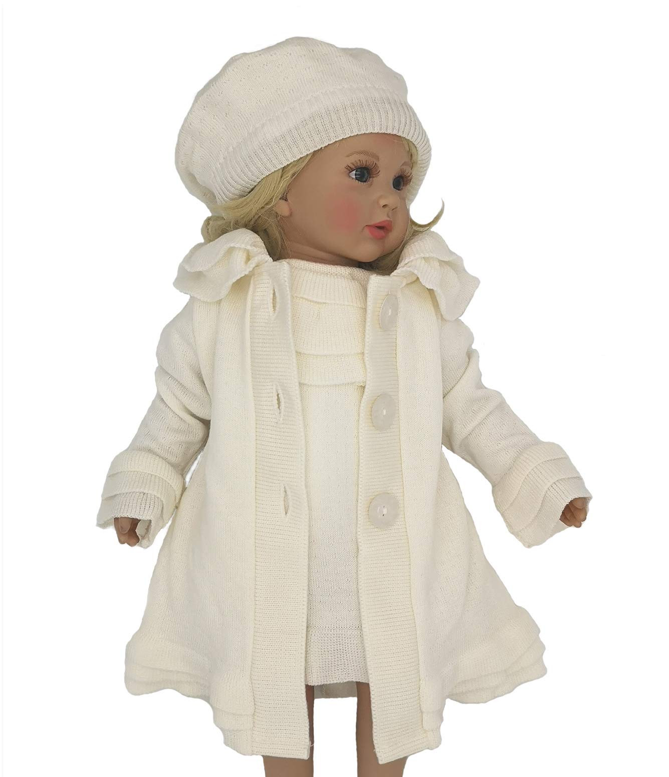 Conjunto de bautizo de niña para ceremonia vestido de invierno conjunto de 3 piezas Violetta