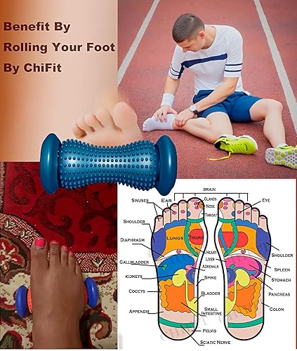 Miniatura 4 de Rodillo masajeador manual de pies para alivio de la fascitis plantar, rodillo portátil de masaje muscular de tejido profundo para dolor de arco de