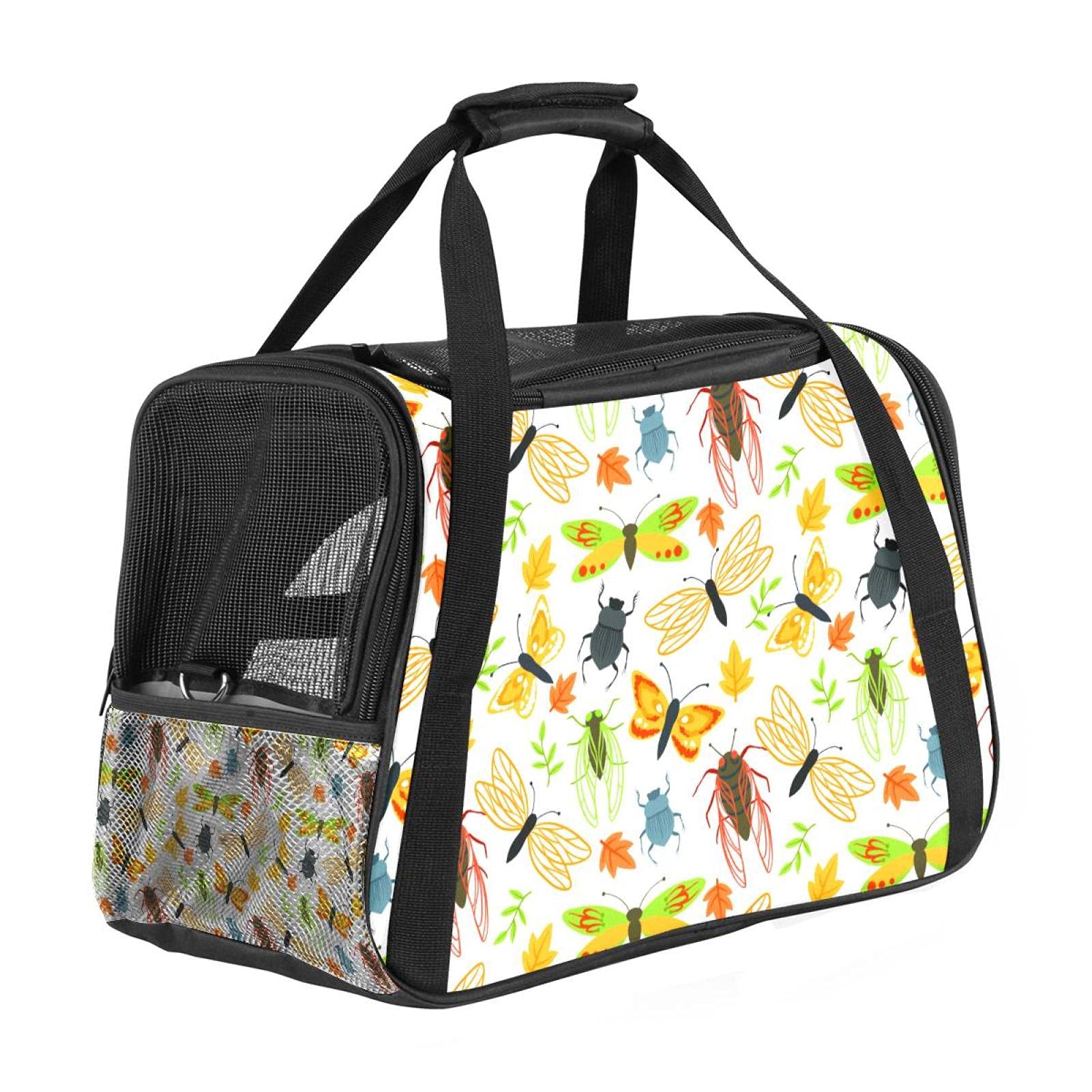 Sac de transport souple pour animal haut de gamme au motif nature élégant