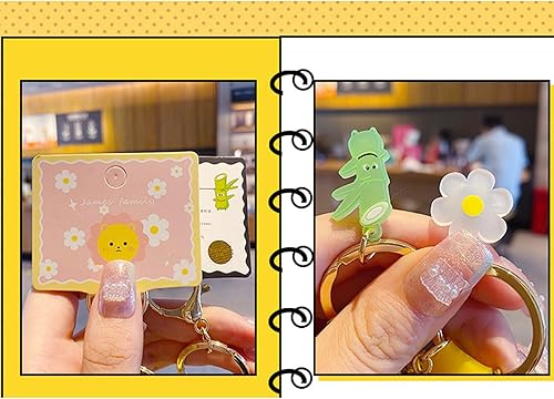 Miniatura 4 de Lindo llavero de animal líquido flotante Kawaii llaveros mochila colgante colgante pulsera llavero llavero para niñas mujeres