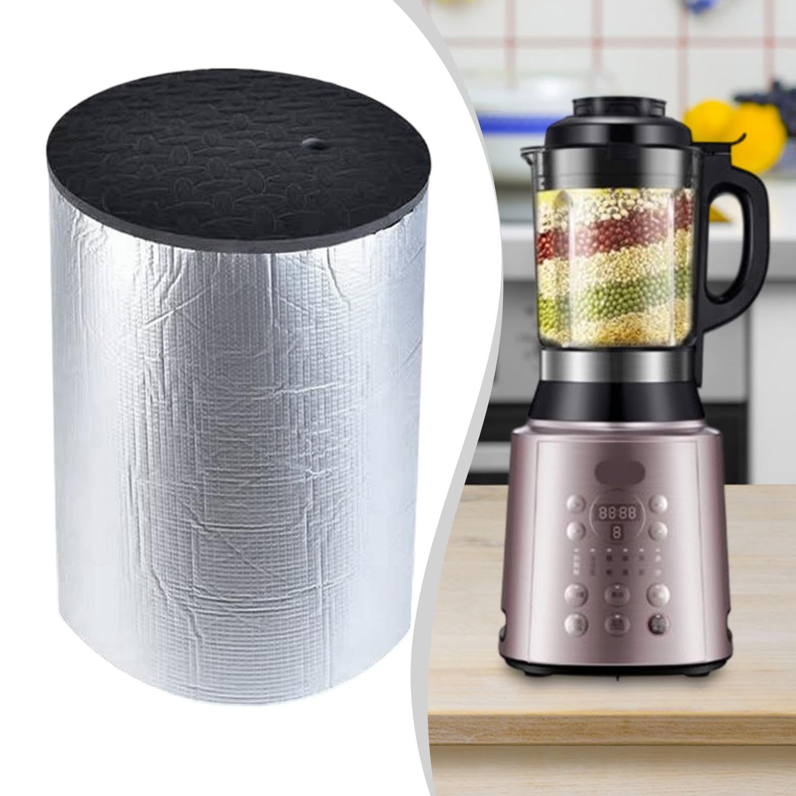 Sharplace Couvercle antibruit pour blender, protection antibruit de 2 cm d'épaisseur pour machine à lait de soja, idéal pour la cuisine, 26cmx55cm