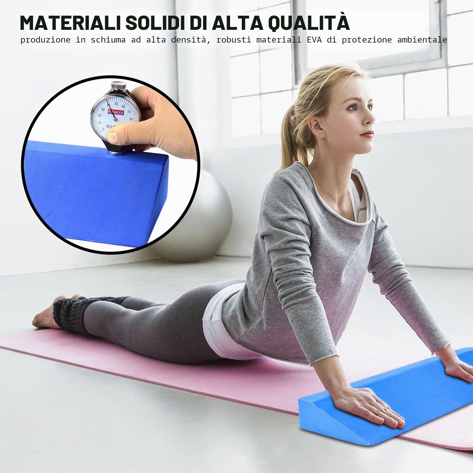Wedge Slant Board, estensore per polpacci, antiscivolo, per allenare la schiena, per yoga, per squat e stacchi