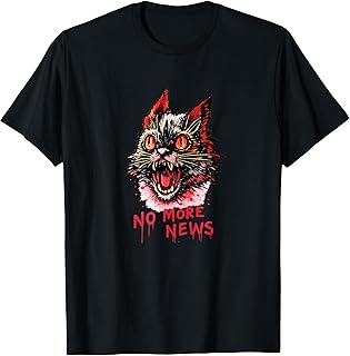 Mute Notifications Angry Cat Digital Detox Graphic T-Shirt