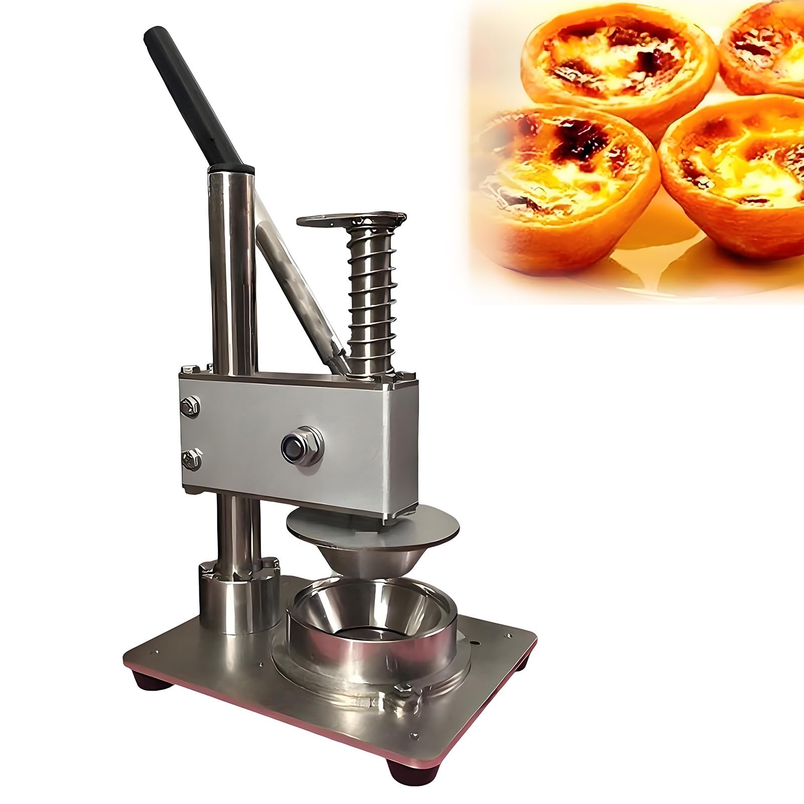 Epygnom Multicolor Manual Egg Tart Making Machine, Commercial Custard Tart Shell Mold, Hand Pie Press Making For Home Use, Cake Shop, For Baking Tarte Pie Waffle Shells 207