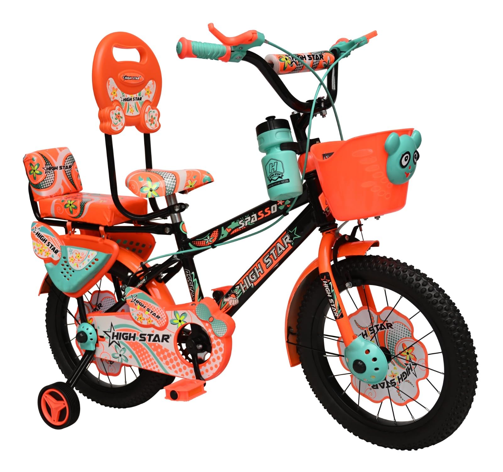 HIGHSTAR Kids Cycle with Training Wheels, Protective Chain Guard & Bucket for Boys and Girls Ideal for Age Group 4-6 Years Rigid Fork & Caliper Brake (B0D7W71BJV) Amazon Price History, Amazon Price Tracker