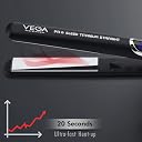 VEGA PROFESSIONAL Pro Sleek Titanium Straight Hair Straightener with 20 Sec Ultra Fast Heat Up, Adjustable Temperature Setting, 60min Auto Swtich-off, Overheating Protection for Salon, (VPPHS-02) gallery image