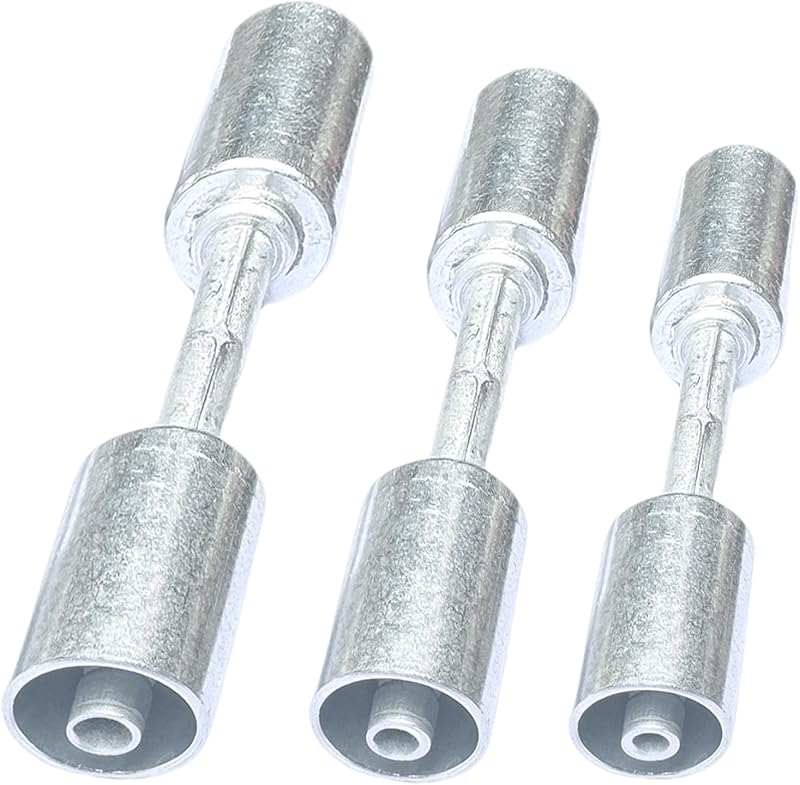 Kit de conexões retas de alumínio para ar-condicionado automotivo Aeesgsek #6 #8 #10 para mangueira Barrier – 3 peças