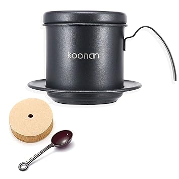 Vietnamese Coffee Maker Set Drip Coffee Maker Kit Gravity Insert 8oz by Thick Stainless Steel with 100pcs