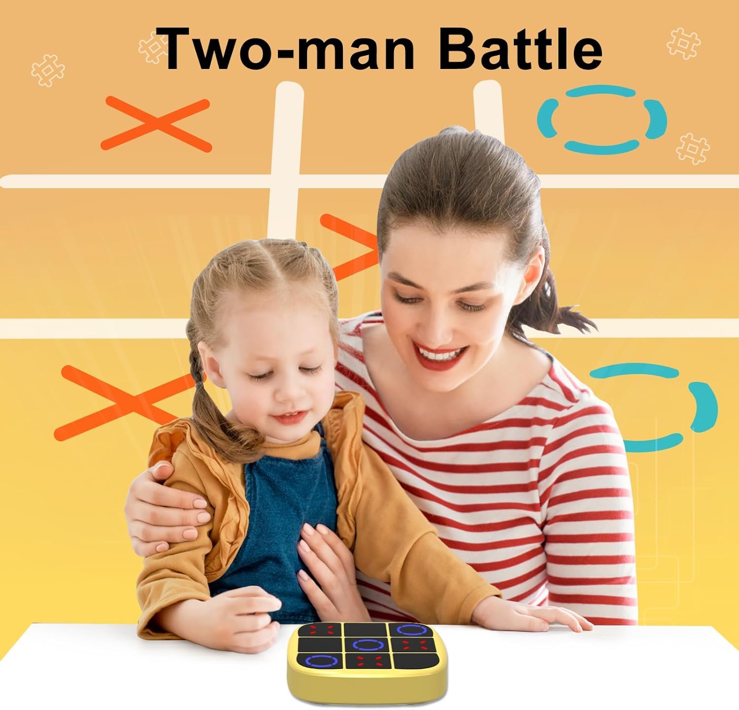 Tic Tac Toe Bolt Game, 4-in-1 Handheld Portable Electronic Toy Rechargeable, Educational Board Games Puzzle for Kids and Adults, Perfect for Travel, Road Trips, and Birthday Gifts - Fun Memory Game - Image 7 thumbnail